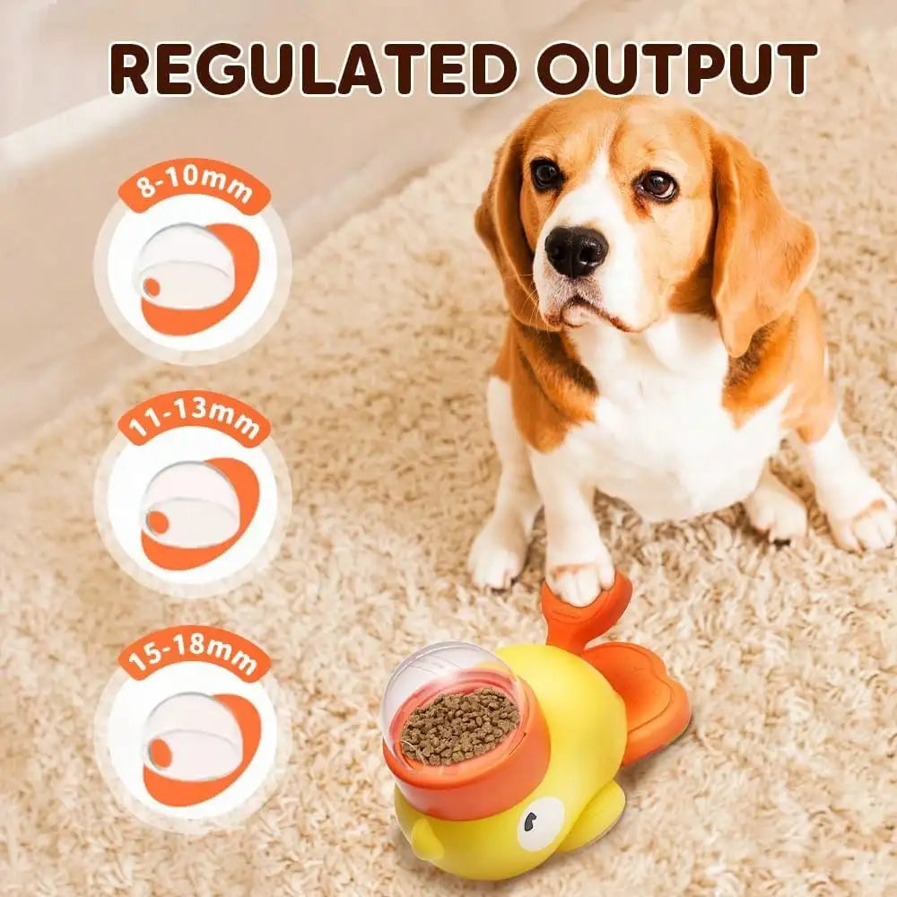 Duck-Shaped Dog Treat Puzzle