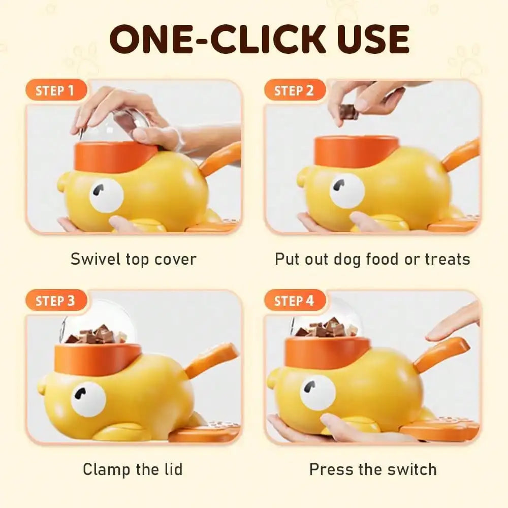 Duck-Shaped Dog Treat Puzzle