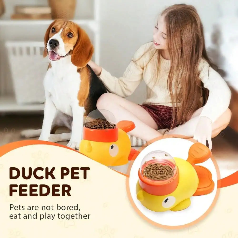 Duck-Shaped Dog Treat Puzzle